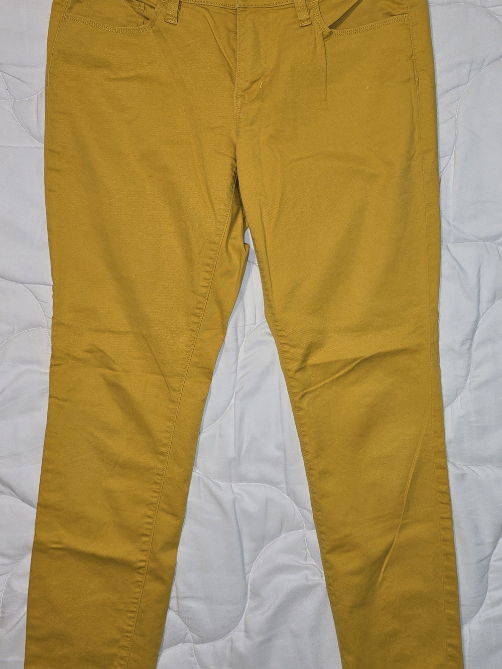 LOFT Women's Mustard Yellow Slim Chino Pants
